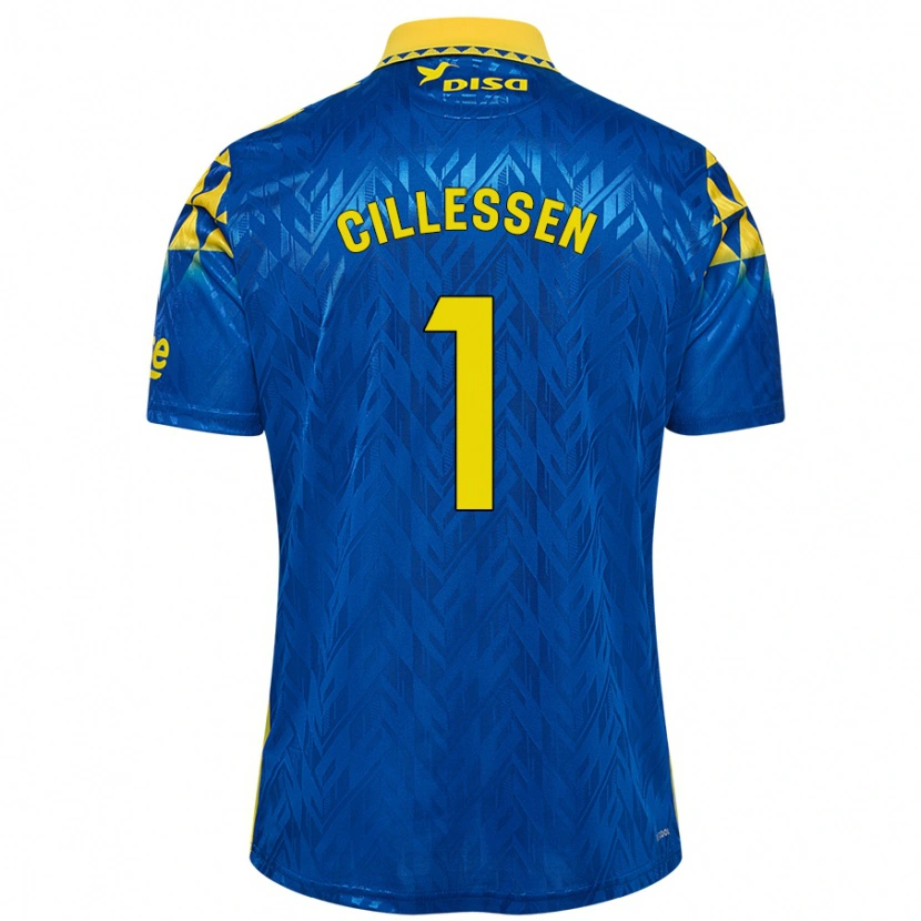 Danxen Kinder Jasper Cillessen #1 Blau Gelb Auswärtstrikot Trikot 2024/25 T-Shirt Schweiz