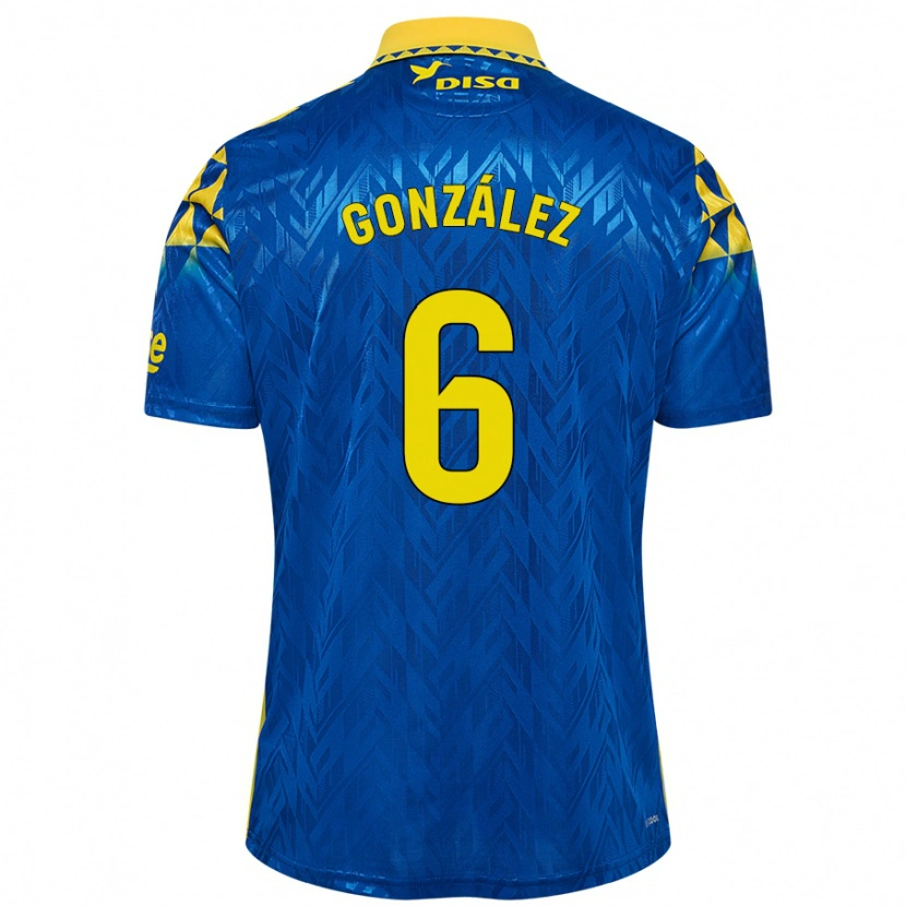 Danxen Kinder Fabio González #6 Blau Gelb Auswärtstrikot Trikot 2024/25 T-Shirt Schweiz