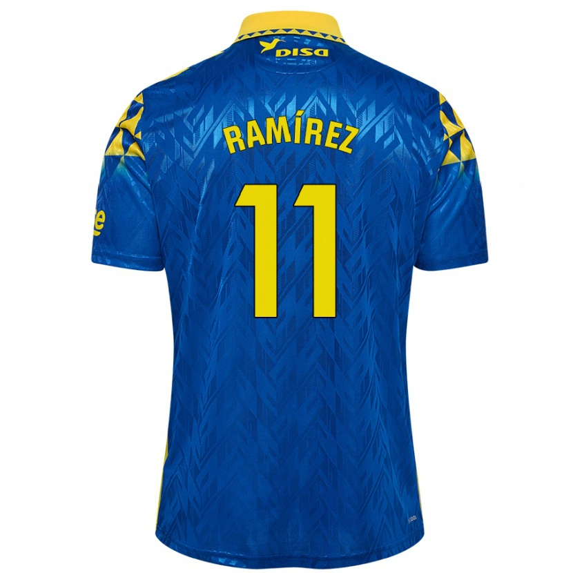 Danxen Kinder Benito Ramírez #11 Blau Gelb Auswärtstrikot Trikot 2024/25 T-Shirt Schweiz