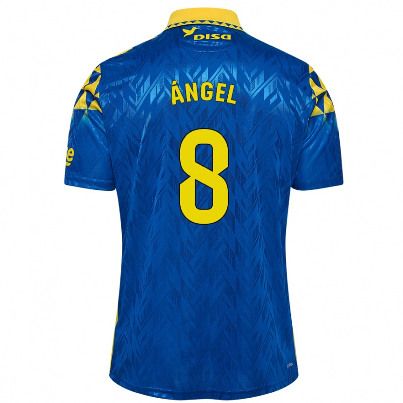 Danxen Kinder José Ángel #8 Blau Gelb Auswärtstrikot Trikot 2024/25 T-Shirt Schweiz