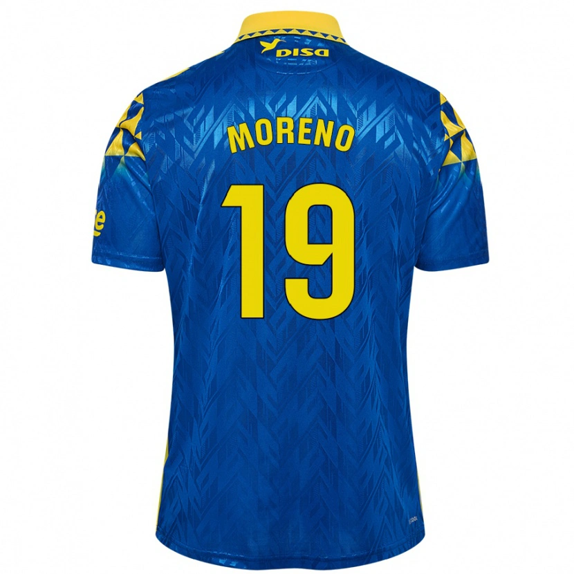 Danxen Kinder Fernando Moreno #19 Blau Gelb Auswärtstrikot Trikot 2024/25 T-Shirt Schweiz