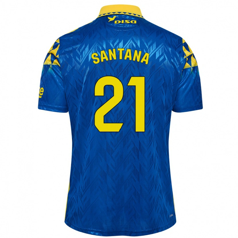 Danxen Kinder Yadam Santana #21 Blau Gelb Auswärtstrikot Trikot 2024/25 T-Shirt Schweiz