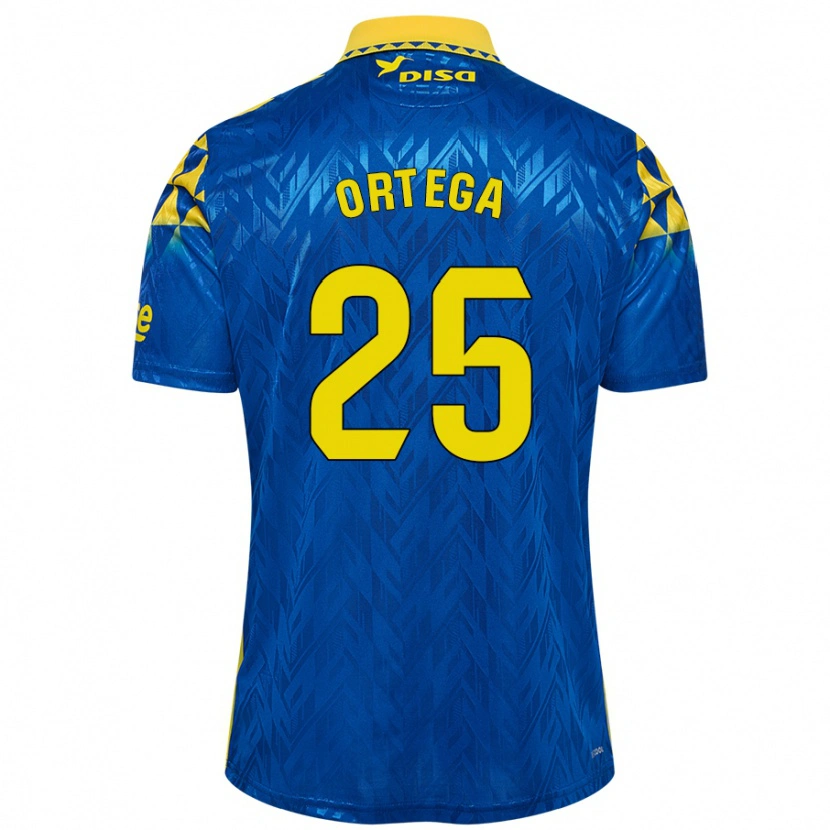 Danxen Kinder Edián Ortega #25 Blau Gelb Auswärtstrikot Trikot 2024/25 T-Shirt Schweiz