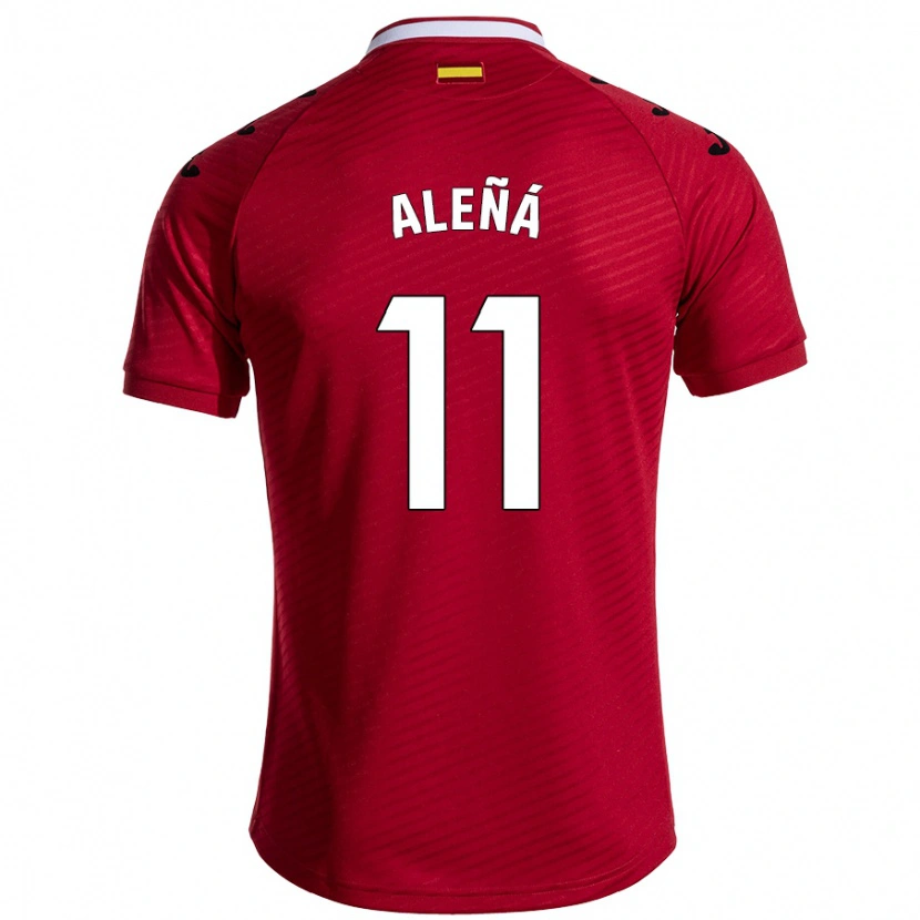 Danxen Kinder Carles Aleñá #11 Dunkelrot Auswärtstrikot Trikot 2024/25 T-Shirt Schweiz