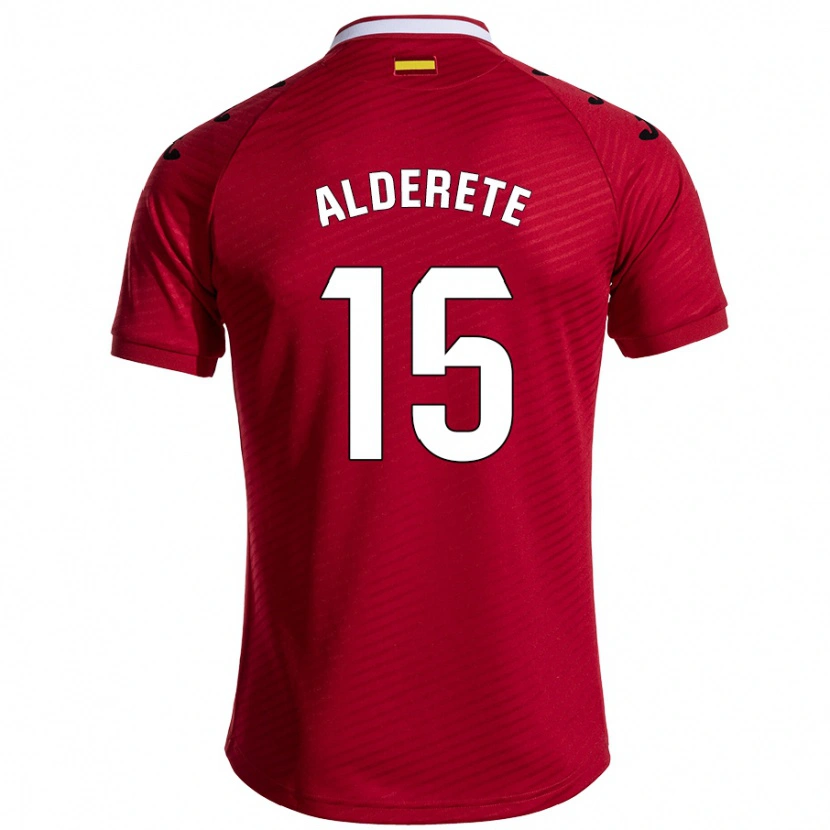 Danxen Kinder Omar Alderete #15 Dunkelrot Auswärtstrikot Trikot 2024/25 T-Shirt Schweiz