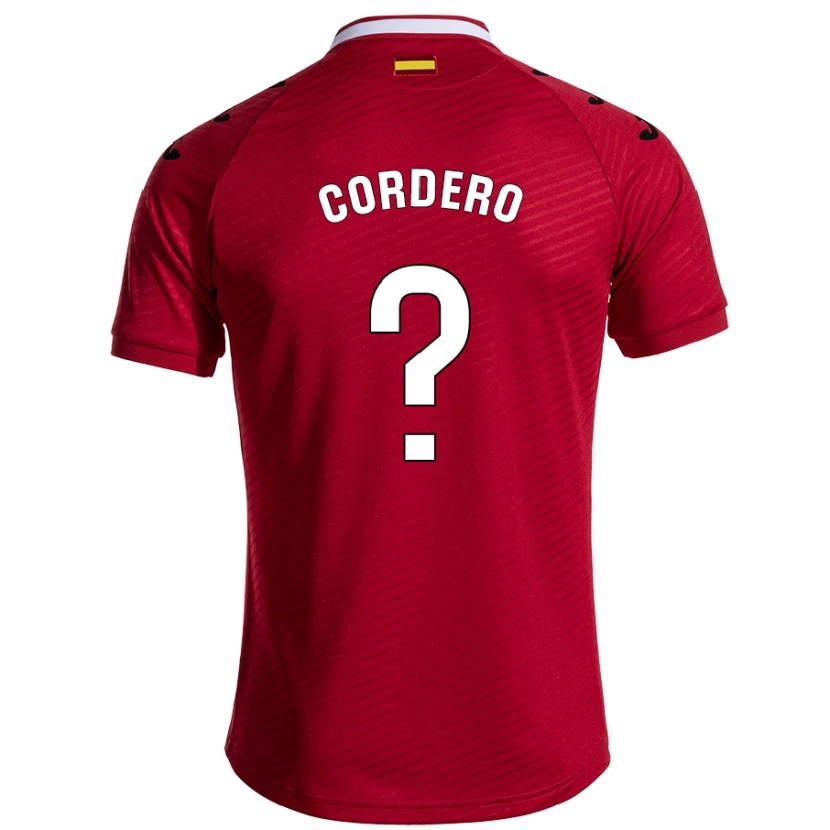 Danxen Kinder Alberto Cordero #0 Dunkelrot Auswärtstrikot Trikot 2024/25 T-Shirt Schweiz