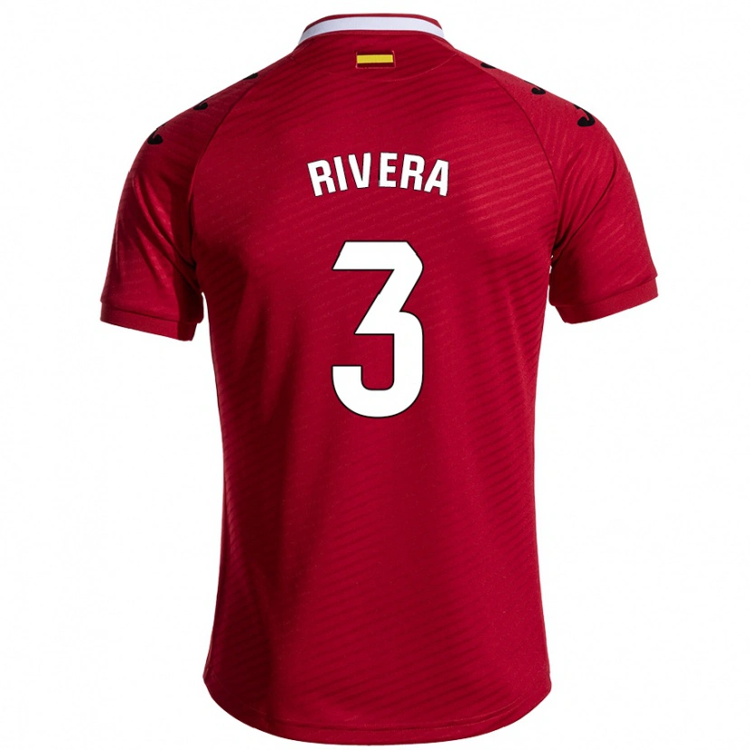 Danxen Kinder Gorka Rivera #3 Dunkelrot Auswärtstrikot Trikot 2024/25 T-Shirt Schweiz