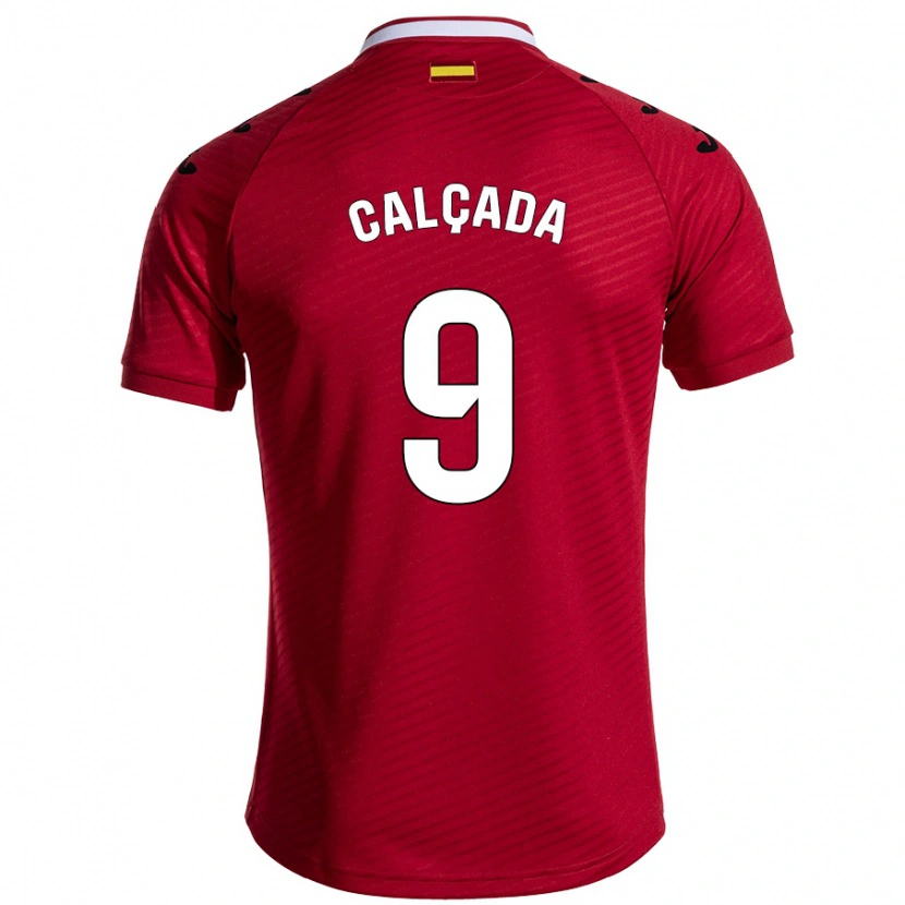 Danxen Kinder Gonzalo Calçada #9 Dunkelrot Auswärtstrikot Trikot 2024/25 T-Shirt Schweiz