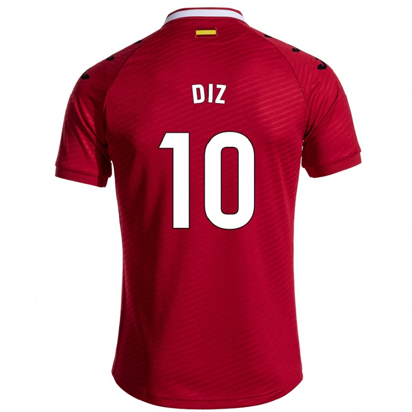 Danxen Kinder Rafa Diz #10 Dunkelrot Auswärtstrikot Trikot 2024/25 T-Shirt Schweiz