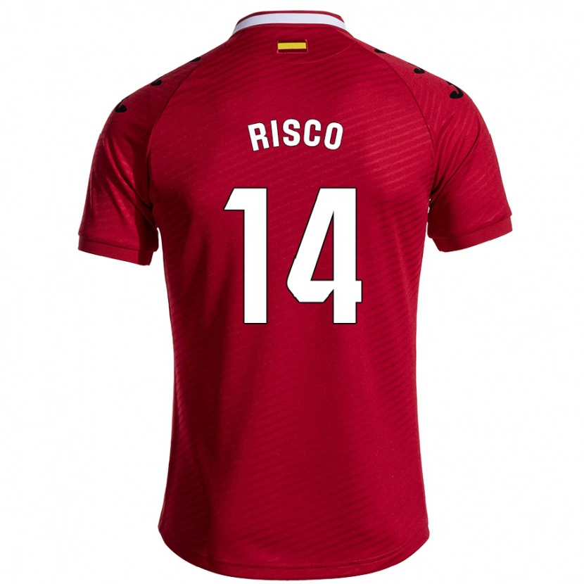 Danxen Kinder Alberto Risco #14 Dunkelrot Auswärtstrikot Trikot 2024/25 T-Shirt Schweiz