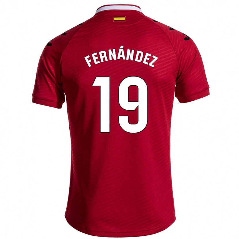 Danxen Kinder Ismael Fernández #19 Dunkelrot Auswärtstrikot Trikot 2024/25 T-Shirt Schweiz