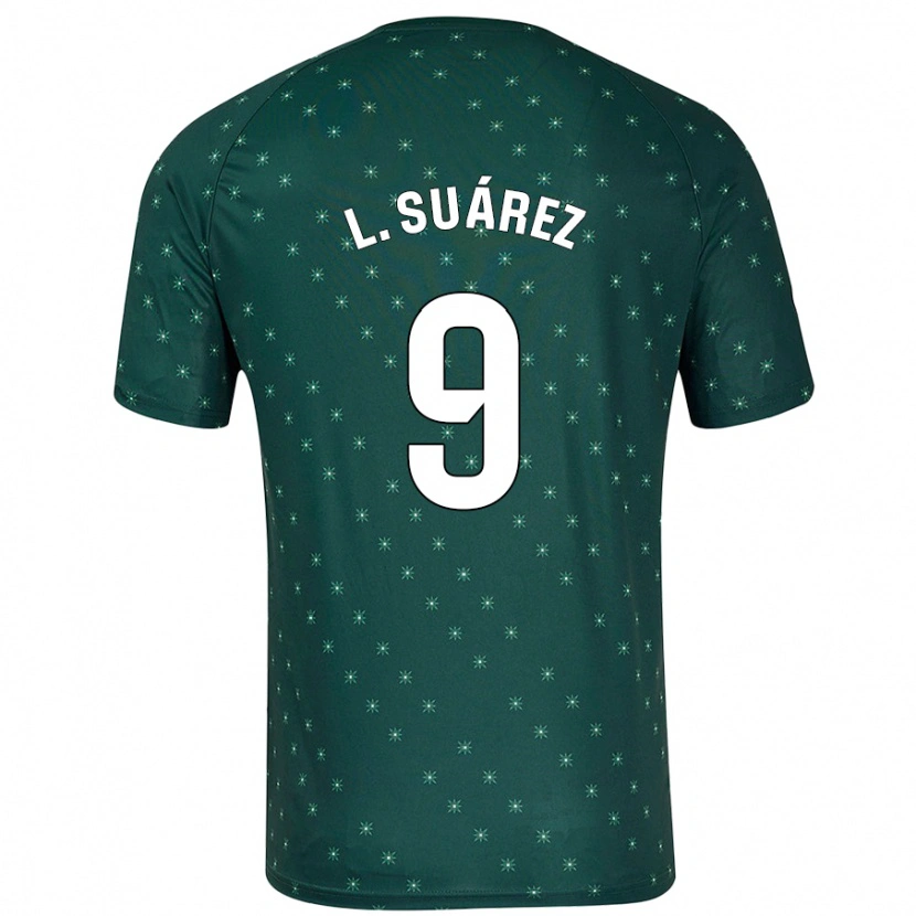 Danxen Kinder Luis Suárez #9 Dunkelgrün Auswärtstrikot Trikot 2024/25 T-Shirt Schweiz