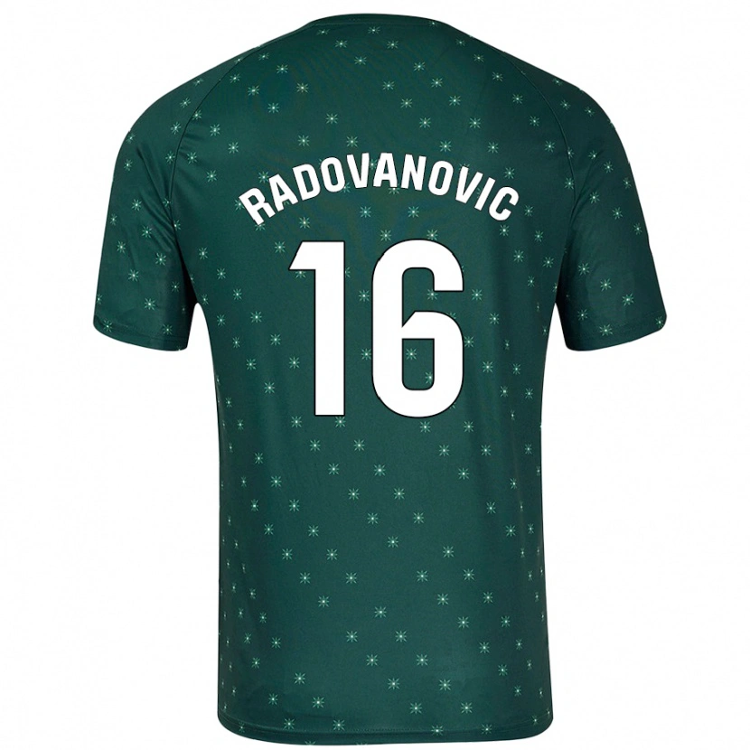 Danxen Kinder Aleksandar Radovanovic #16 Dunkelgrün Auswärtstrikot Trikot 2024/25 T-Shirt Schweiz