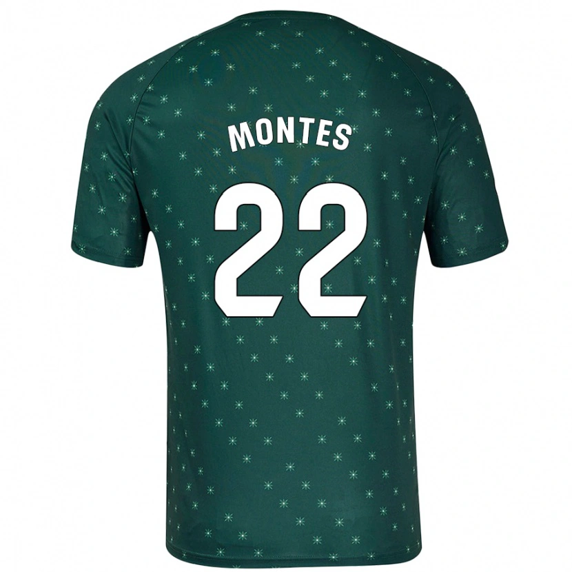 Danxen Kinder César Montes #22 Dunkelgrün Auswärtstrikot Trikot 2024/25 T-Shirt Schweiz