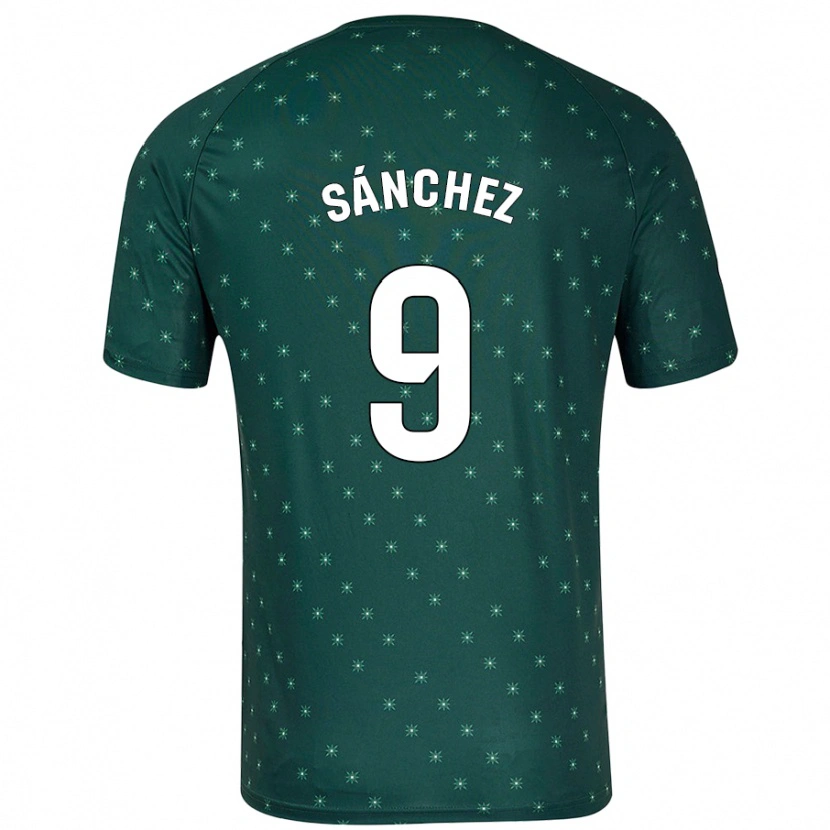 Danxen Kinder Loren Sánchez #9 Dunkelgrün Auswärtstrikot Trikot 2024/25 T-Shirt Schweiz