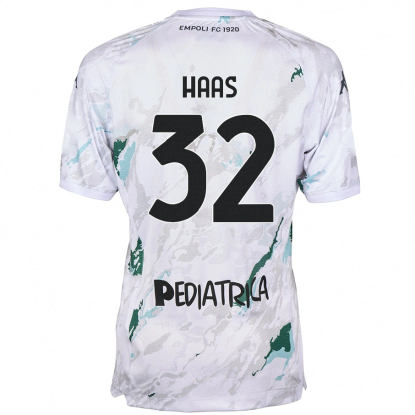 Danxen Kinder Nicolas Haas #32 Grau Auswärtstrikot Trikot 2024/25 T-Shirt Schweiz