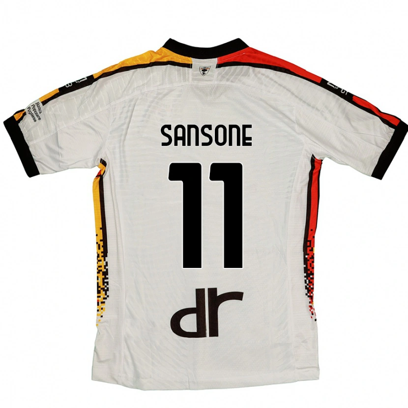 Danxen Kinder Nicola Sansone #11 Weiß Schwarz Auswärtstrikot Trikot 2024/25 T-Shirt Schweiz