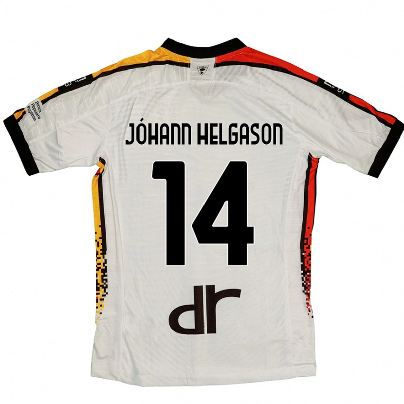 Danxen Kinder Thórir Jóhann Helgason #14 Weiß Schwarz Auswärtstrikot Trikot 2024/25 T-Shirt Schweiz