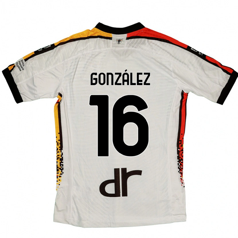 Danxen Kinder Joan González #16 Weiß Schwarz Auswärtstrikot Trikot 2024/25 T-Shirt Schweiz