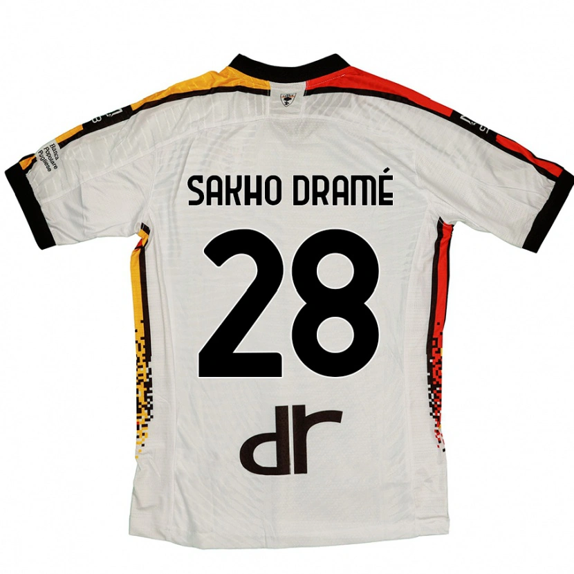 Danxen Kinder Samba Sakho Dramé #28 Weiß Schwarz Auswärtstrikot Trikot 2024/25 T-Shirt Schweiz