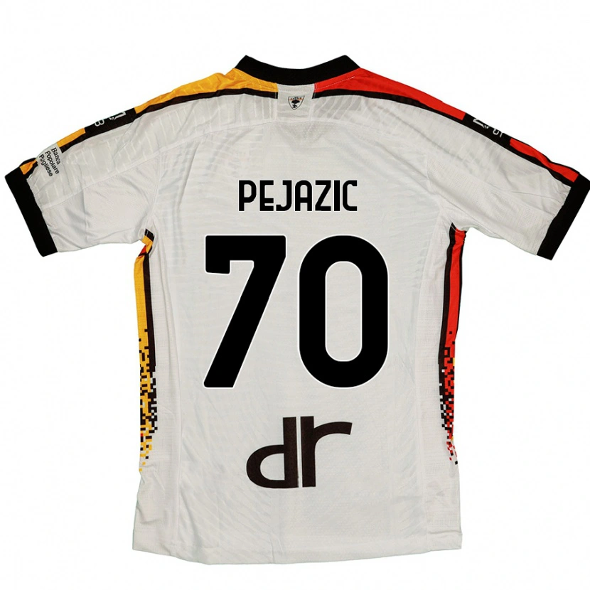 Danxen Kinder Mario Pejazic #70 Weiß Schwarz Auswärtstrikot Trikot 2024/25 T-Shirt Schweiz