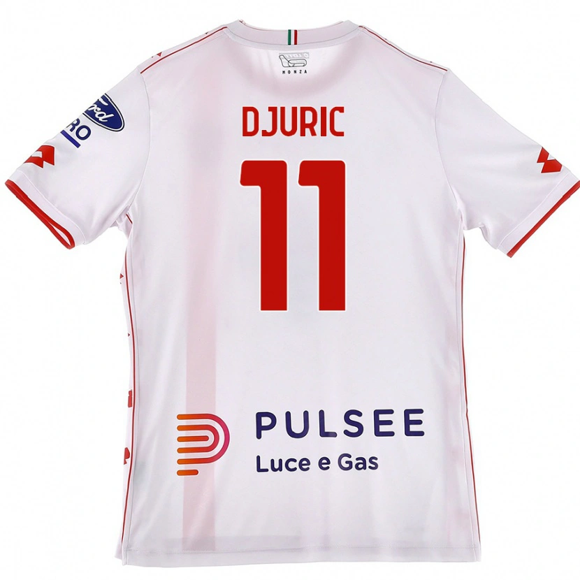 Danxen Kinder Milan Djuric #11 Weiß Rot Auswärtstrikot Trikot 2024/25 T-Shirt Schweiz