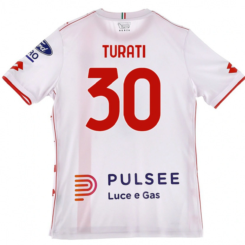 Danxen Kinder Stefano Turati #30 Weiß Rot Auswärtstrikot Trikot 2024/25 T-Shirt Schweiz