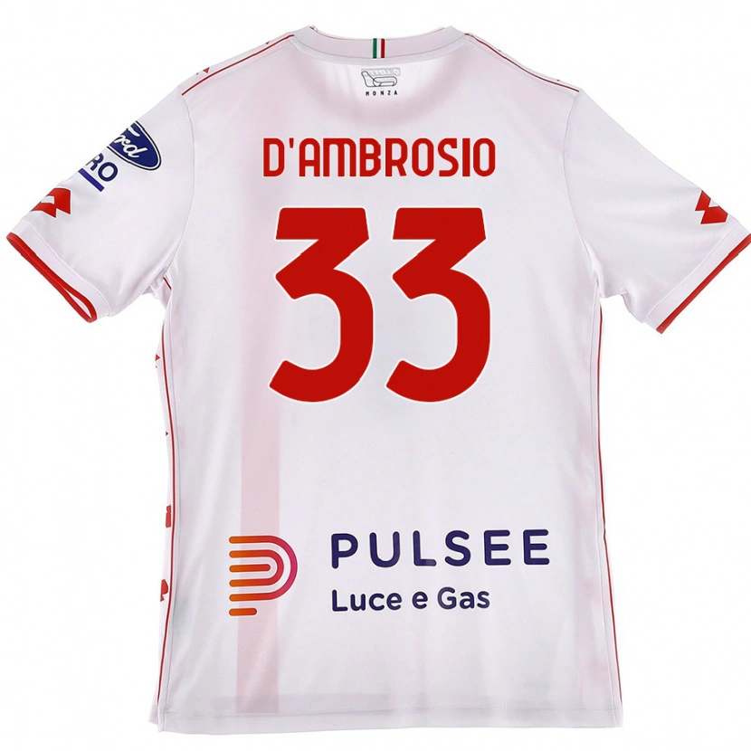 Danxen Kinder Danilo D'ambrosio #33 Weiß Rot Auswärtstrikot Trikot 2024/25 T-Shirt Schweiz