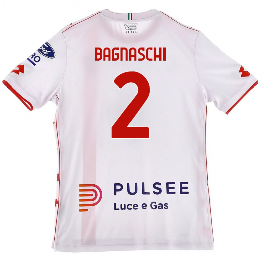 Danxen Kinder Alessandro Bagnaschi #2 Weiß Rot Auswärtstrikot Trikot 2024/25 T-Shirt Schweiz