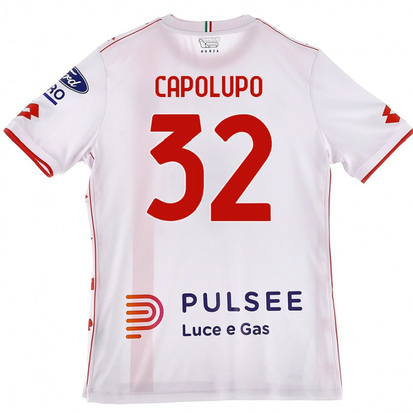 Danxen Kinder Samuele Capolupo #32 Weiß Rot Auswärtstrikot Trikot 2024/25 T-Shirt Schweiz