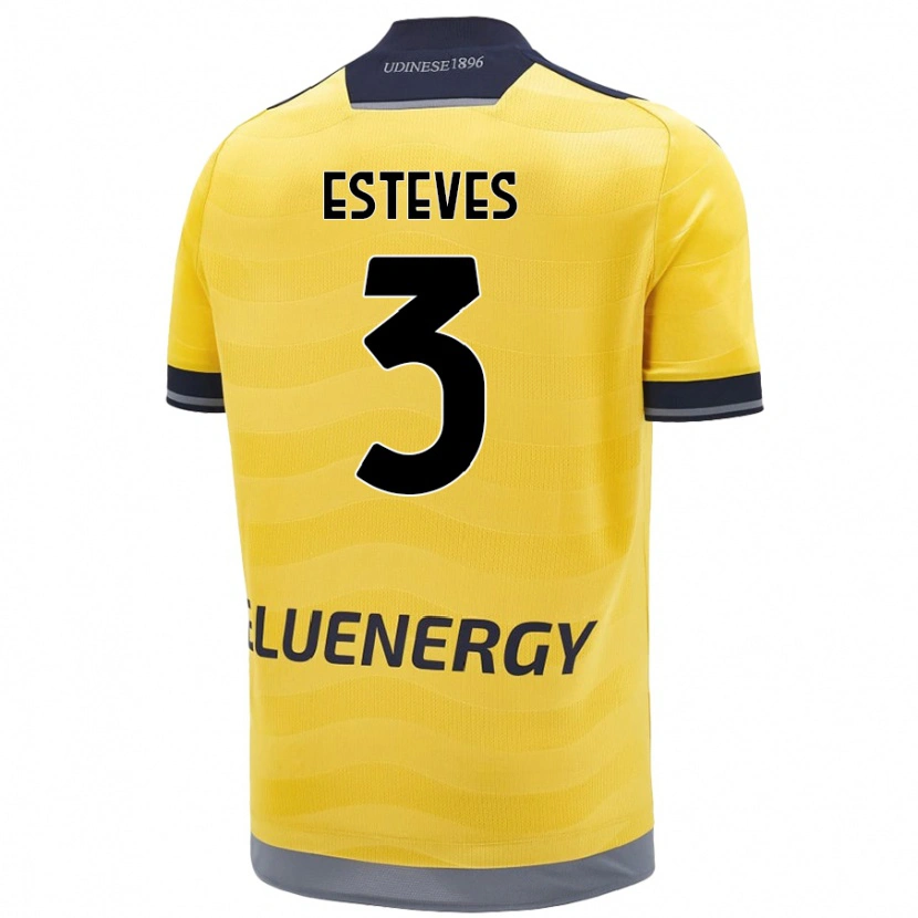 Danxen Kinder Gonçalo Esteves #3 Golden Auswärtstrikot Trikot 2024/25 T-Shirt Schweiz