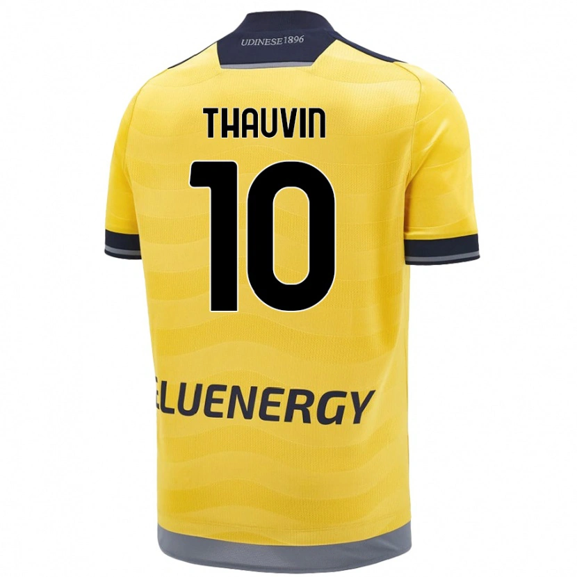 Danxen Kinder Florian Thauvin #10 Golden Auswärtstrikot Trikot 2024/25 T-Shirt Schweiz