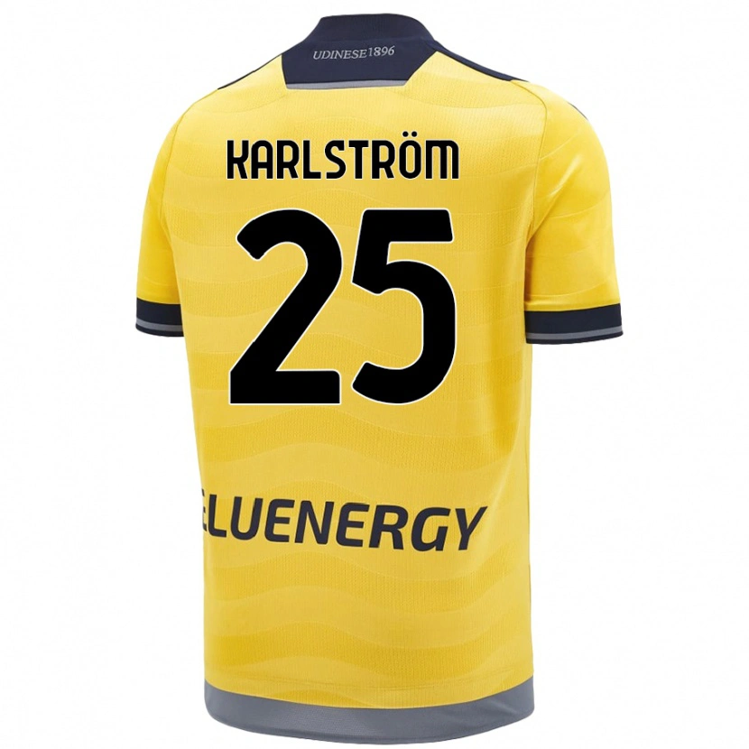 Danxen Kinder Jesper Karlström #25 Golden Auswärtstrikot Trikot 2024/25 T-Shirt Schweiz