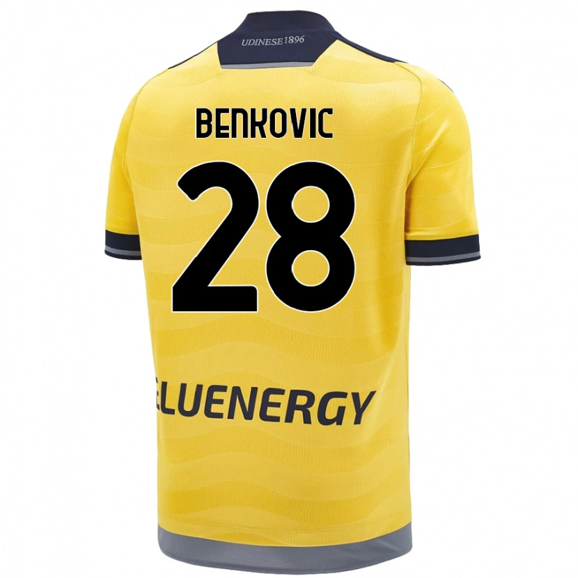 Danxen Kinder Filip Benkovic #28 Golden Auswärtstrikot Trikot 2024/25 T-Shirt Schweiz