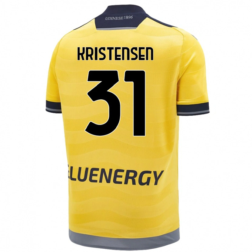 Danxen Kinder Thomas Kristensen #31 Golden Auswärtstrikot Trikot 2024/25 T-Shirt Schweiz