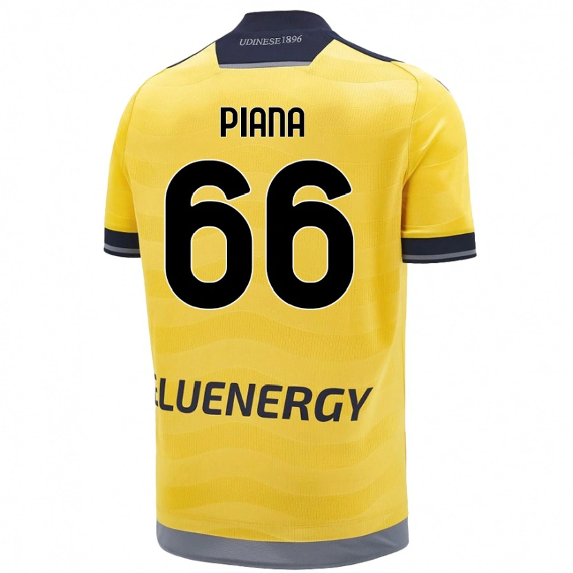 Danxen Kinder Edoardo Piana #66 Golden Auswärtstrikot Trikot 2024/25 T-Shirt Schweiz