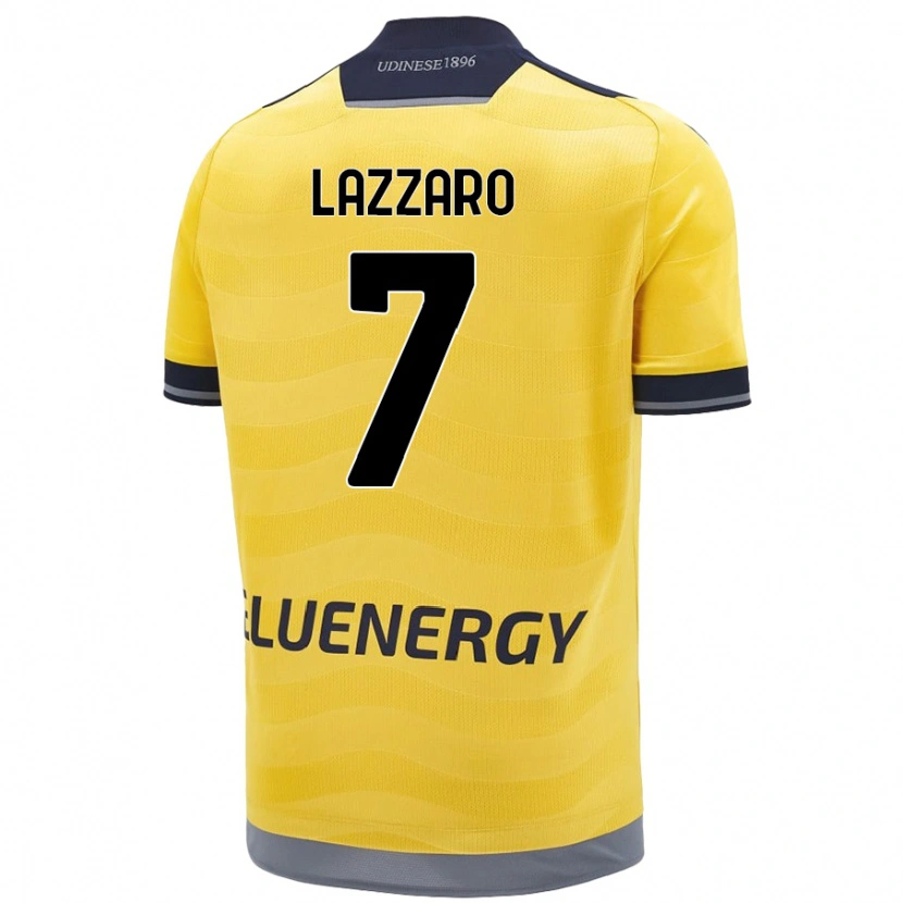 Danxen Kinder Davide Lazzaro #7 Golden Auswärtstrikot Trikot 2024/25 T-Shirt Schweiz