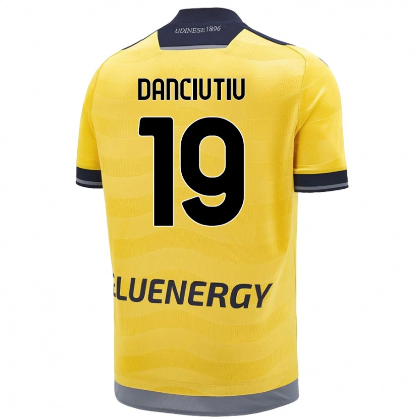 Danxen Kinder Vlad Danciuțiu #19 Golden Auswärtstrikot Trikot 2024/25 T-Shirt Schweiz