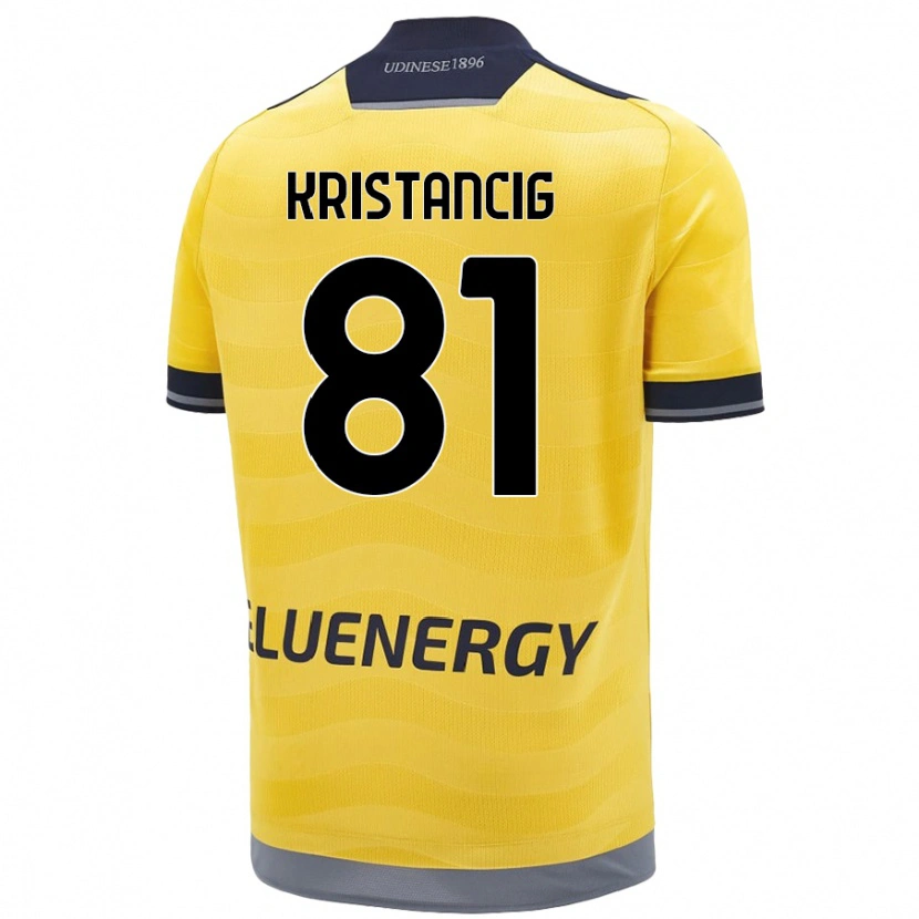 Danxen Kinder Luca Kristancig #81 Golden Auswärtstrikot Trikot 2024/25 T-Shirt Schweiz