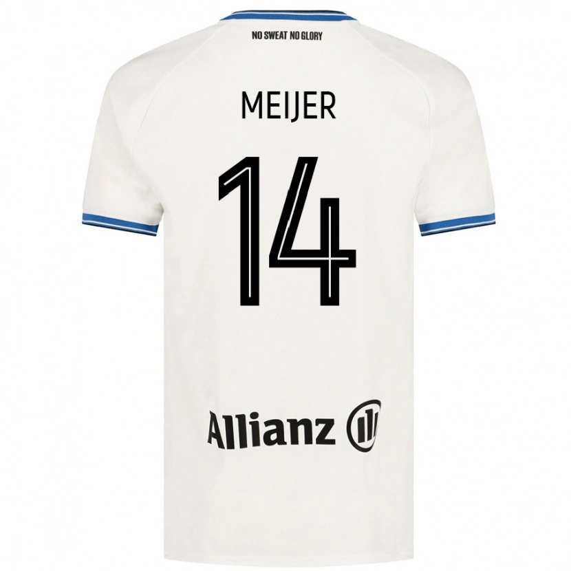 Danxen Kinder Bjorn Meijer #14 Weiß Auswärtstrikot Trikot 2024/25 T-Shirt Schweiz