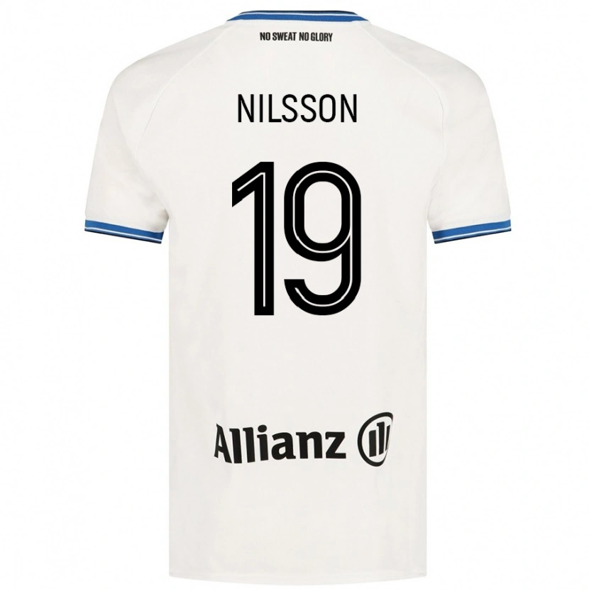 Danxen Kinder Gustaf Nilsson #19 Weiß Auswärtstrikot Trikot 2024/25 T-Shirt Schweiz