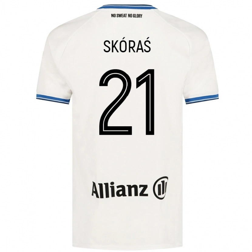 Danxen Kinder Michal Skoras #21 Weiß Auswärtstrikot Trikot 2024/25 T-Shirt Schweiz