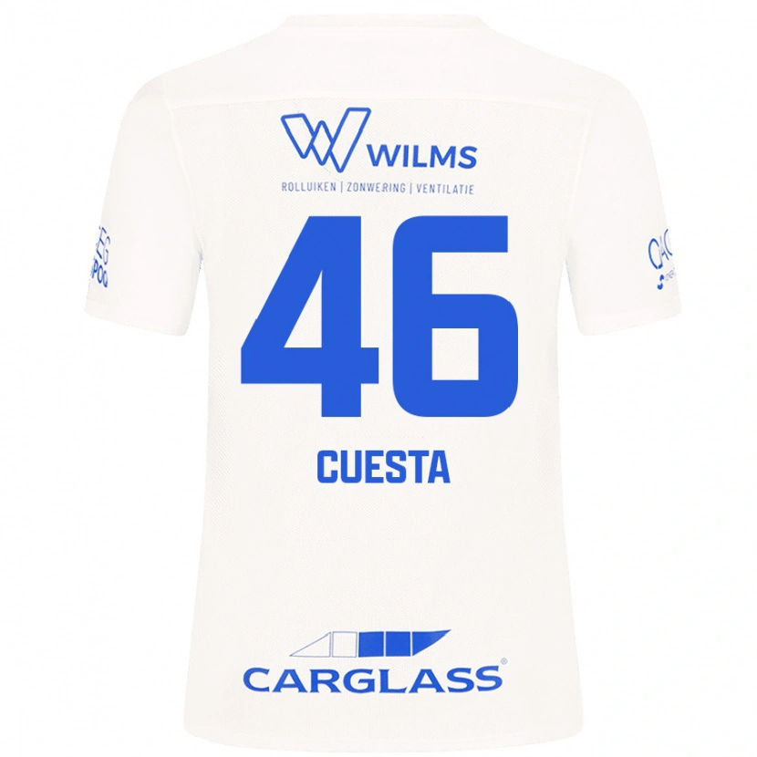 Danxen Kinder Carlos Cuesta #46 Weiß Auswärtstrikot Trikot 2024/25 T-Shirt Schweiz