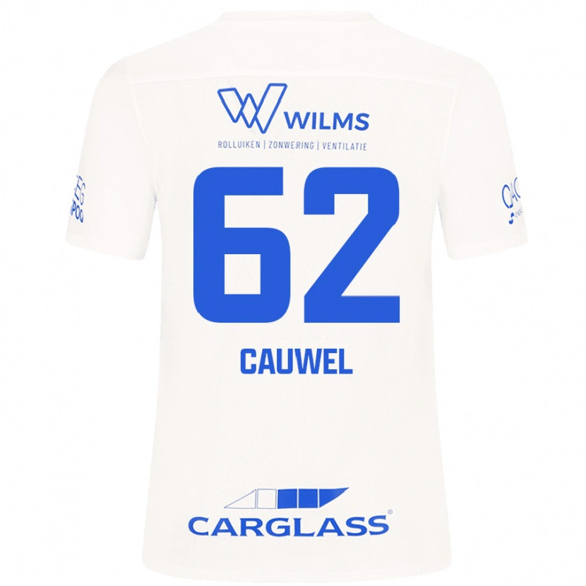 Danxen Kinder Michiel Cauwel #62 Weiß Auswärtstrikot Trikot 2024/25 T-Shirt Schweiz