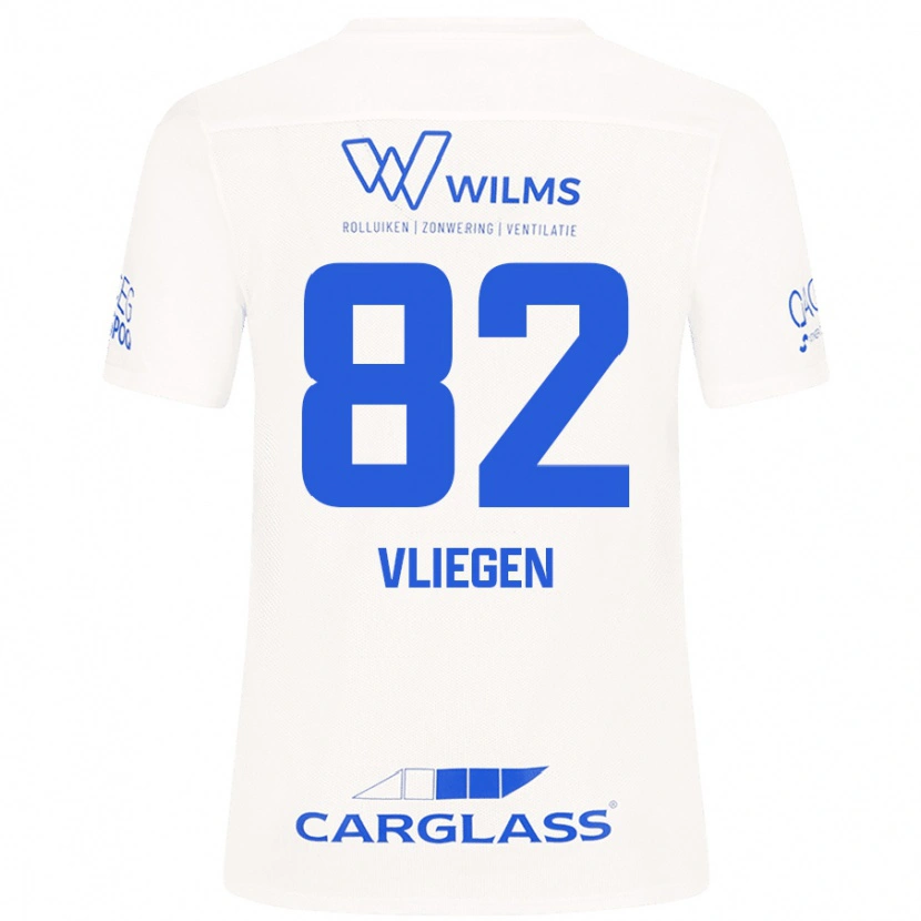 Danxen Kinder Olivier Vliegen #82 Weiß Auswärtstrikot Trikot 2024/25 T-Shirt Schweiz