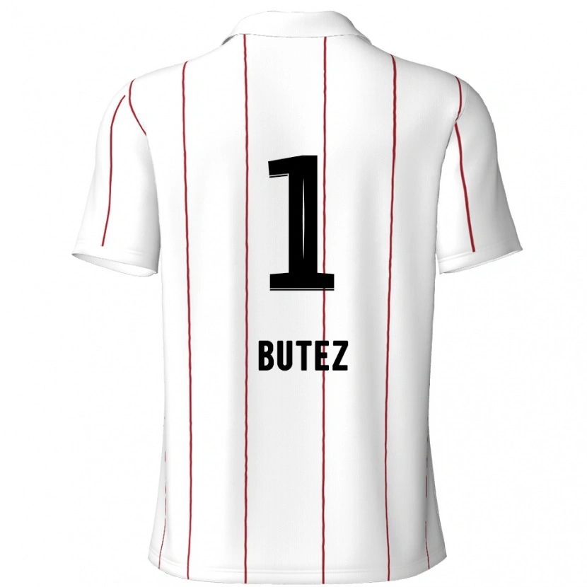 Danxen Kinder Jean Butez #1 Weiß Schwarz Auswärtstrikot Trikot 2024/25 T-Shirt Schweiz