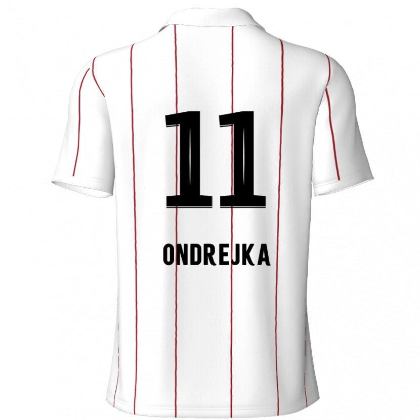 Danxen Kinder Jacob Ondrejka #11 Weiß Schwarz Auswärtstrikot Trikot 2024/25 T-Shirt Schweiz