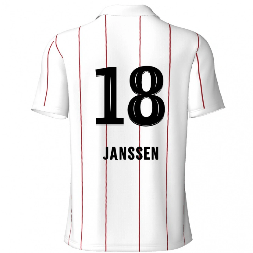 Danxen Kinder Vincent Janssen #18 Weiß Schwarz Auswärtstrikot Trikot 2024/25 T-Shirt Schweiz