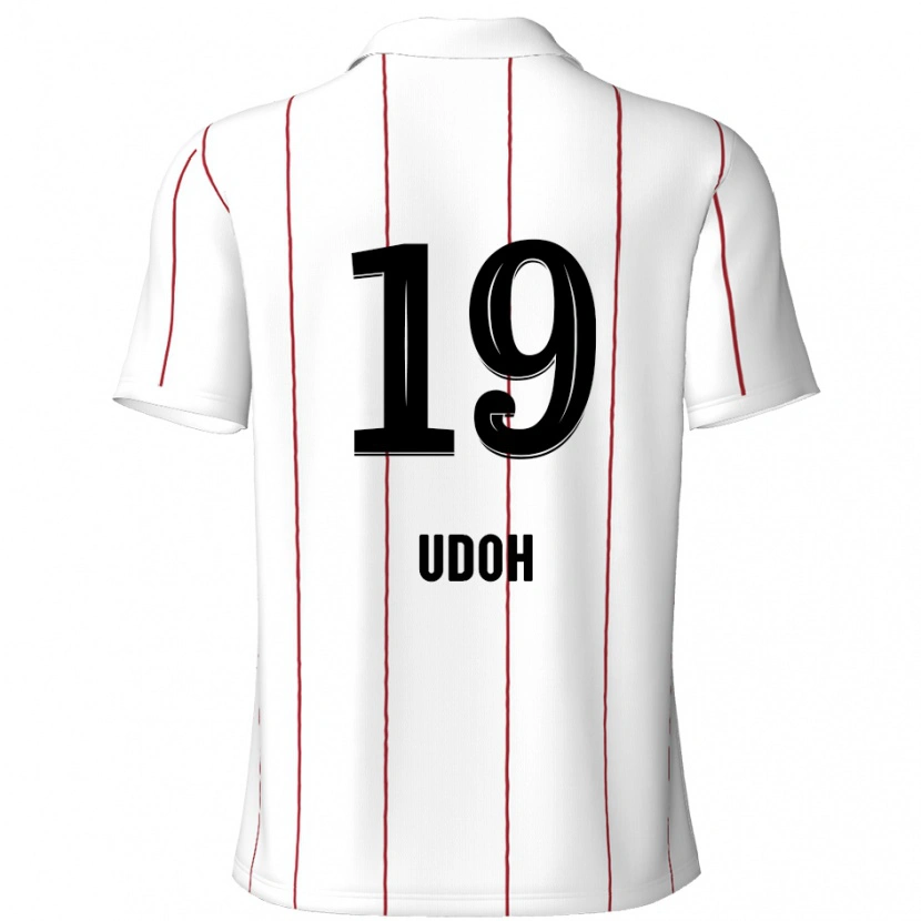 Danxen Kinder Victor Udoh #19 Weiß Schwarz Auswärtstrikot Trikot 2024/25 T-Shirt Schweiz