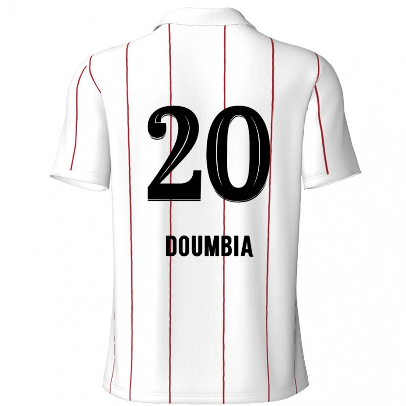 Danxen Kinder Mahamadou Doumbia #20 Weiß Schwarz Auswärtstrikot Trikot 2024/25 T-Shirt Schweiz